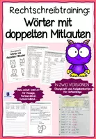 Vorschau - Unterrichtsreihen - Wörter mit doppelten Mitlauten - Rechtschreibtraining - Deckblatt