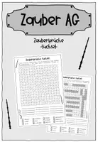 Vorschau - Arbeitsblätter - Zauber AG - Zaubersprüche Suchsel - Deckblatt