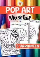 Vorschau - Mal- und Bastelvorlagen - Pop Art - Muschel - Deckblatt