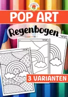 Vorschau - Mal- und Bastelvorlagen - Pop Art - Regenbogen - Deckblatt