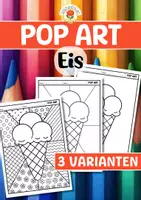 Vorschau - Mal- und Bastelvorlagen - Pop Art - Eis - Deckblatt