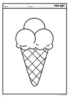 Vorschau - Mal- und Bastelvorlagen - Pop Art - Eis - Seite 1