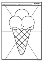 Vorschau - Mal- und Bastelvorlagen - Pop Art - Eis - Seite 2