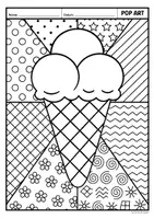 Vorschau - Mal- und Bastelvorlagen - Pop Art - Eis - Seite 3