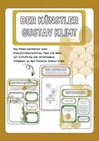 Vorschau - Arbeitsblätter - Gustav Klimt - Künstler kennenlernen Kunsteinheit - Deckblatt