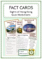 Vorschau - Arbeitsblätter - Fact Cards - HONG KONG mit QUIZ (2-fach differenziert) - Deckblatt
