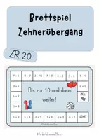 Vorschau - Spiele - Brettspiel für den Zehnerübergang im Zahlenraum 20 (Addition) - Deckblatt