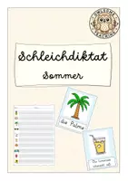 Vorschau - Arbeitsblätter - Schleichdiktat: Sommer (Kl. 1/2) - Deckblatt