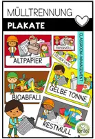 Vorschau - Poster - Müllschilder - Plakate Mülltrennung - Beschriftung - Classroom Management - Deckblatt