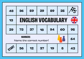 Vorschau - Spiele - Brettspiel Spiel Numbers Board Game English - Deckblatt