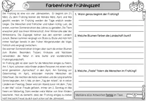 Vorschau - Arbeitsblätter - Differenzierte Lesetexte - "Farbenfroher Frühling" I Kl. 2 - 3 - Seite 2