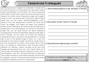 Vorschau - Arbeitsblätter - Differenzierte Lesetexte - "Farbenfroher Frühling" I Kl. 2 - 3 - Seite 3