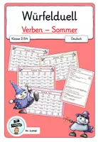 Vorschau - Arbeitsblätter - Würfelduell Verben - Sommer für Klasse 2-4 - Deckblatt