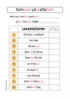 Vorschau - Stationenlernen - SILBENSCHRIFT - Sommer Lesestreifen - Klasse 1 - Seite 2