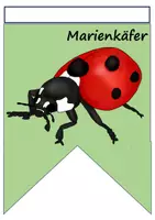 Vorschau - Mal- und Bastelvorlagen - Wimpel - Wiese - Deckblatt