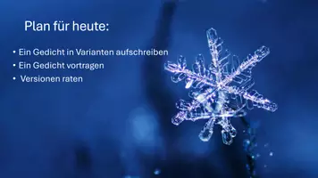 Vorschau - Stundenentwürfe - Schneekristalle - Die Wirkung der Versform - Seite 2
