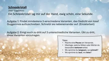 Vorschau - Stundenentwürfe - Schneekristalle - Die Wirkung der Versform - Seite 3