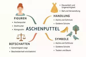 Vorschau - Arbeitsblätter - Arbeitsblatt zum Thema "Aschenputtel" + Onlineübung & MP3 + Mindmap + Infografik - Seite 3