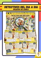 Vista previa - Juegos / Gamificación - Detectives del día a día: 15 Desafíos de lógica (Español /Català) - Portada