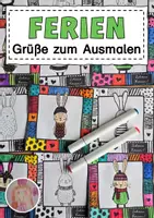 Vorschau - Mal- und Bastelvorlagen - Feriengrüße mit Hasen für die Hasenklasse - Deckblatt