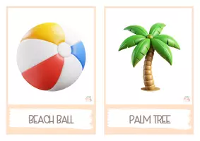 Vista previa - Tarjetas / Manipulativos - Summer (flashcards) - página 3