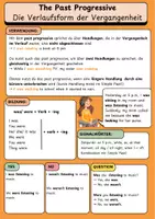 Vorschau - Arbeitsblätter - The Past Progressive - Merkblatt/ Übersichtsposter - Seite 1