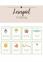 Vorschau - Spiele - Lesespiel Frühling - Deckblatt