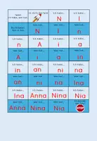Vorschau - Spiele - Lesespiel: Ich hab, wer hat zu Buchstaben und Wörtern mit N I A - Seite 1