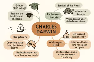 Vorschau - Arbeitsblätter - Arbeitsblatt "Charles Darwin" + Onlineübung & MP3 + Mindmap + Infografik - Seite 3