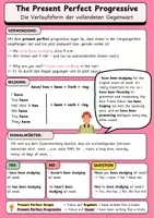 Vorschau - Arbeitsblätter - The Present Perfect Progressive - Merkblatt/ Übungsplakat - Seite 1