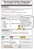 Vorschau - Arbeitsblätter - The Present Perfect Progressive - Merkblatt/ Übungsplakat - Seite 2