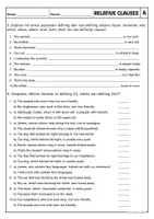 Vorschau - Arbeitsblätter - Defining and Non-Defining Relative Clauses (Klasse 8-9) - Seite 3