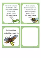 Vorschau - Anderer Materialtyp - Insekten - Zahlenrätsel ZR 20 (Kopiervorlage und Kärtchen) - Seite 3