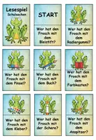 Vorschau - Spiele - Lesespiel Schulsachen Frosch - Klasse 2 - Seite 1