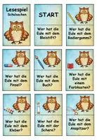 Vorschau - Spiele - Lesespiel Schulsachen Eule - Klasse 2 - Seite 1