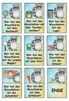 Vorschau - Spiele - Lesespiel Schulsachen Waschbär - Klasse 2 - Seite 3