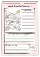Vorschau - Arbeitsblätter - Meine Wunschliste für die Sommerferien 2025 - Seite 1