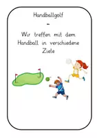 Vorschau - Unterrichtsreihen - Sport: Handballgolf in Klasse 2 Transparenz - Deckblatt