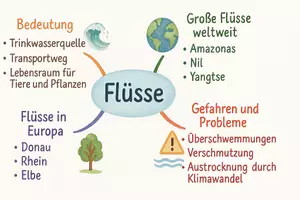 Vorschau - Arbeitsblätter - Arbeitsblätter zum Thema "Fluss" + Lösung & MP3 + Mindmap + Infografik - Seite 2