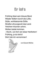 Vorschau - Arbeitsblätter - Frühlingsgedicht: Er ist`s von Eduard Mörike. Ideen für eine Unterrichtseinheit - Seite 3