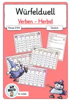 Vorschau - Arbeitsblätter - Würfelduell Verben - Herbst Klasse 2-4 - Deckblatt