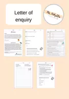 Vorschau - Arbeitsblätter - Letter of enquiry - Deckblatt