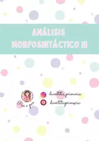 Vista previa - Hojas de trabajo - Análisis Morfosintáctico III – Sujeto, Predicado y Complementos - Portada