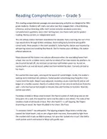 Vorschau - Arbeitsblätter - Grade 5 Reading Comprehension Kit | Story Passage & Skill-Building Tasks - Seite 1