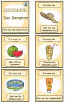 Vorschau - Arbeitsblätter - Schüttelsätze zum Thema "Der Sommer" 2-fach differenziert DaZ / Deutsch - Seite 1