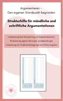 Vorschau - Arbeitsblätter - Tabelle als Strukturhilfe - Argumente sammeln / Argumentieren: Den eigenen Standpunkt begründen (Klasse 5/6) - Deckblatt