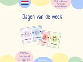 Voorbeeld - Dagen van de week in A5 formaat - Voorblad