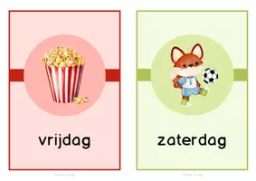 Voorbeeld - Dagen van de week in A5 formaat - Pagina 1