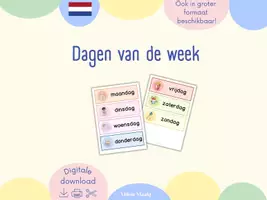 Voorbeeld - Dagen van de week in klein formaat - Voorblad