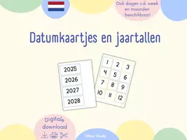 Voorbeeld - Datum- en jaartalkaartjes - Voorblad